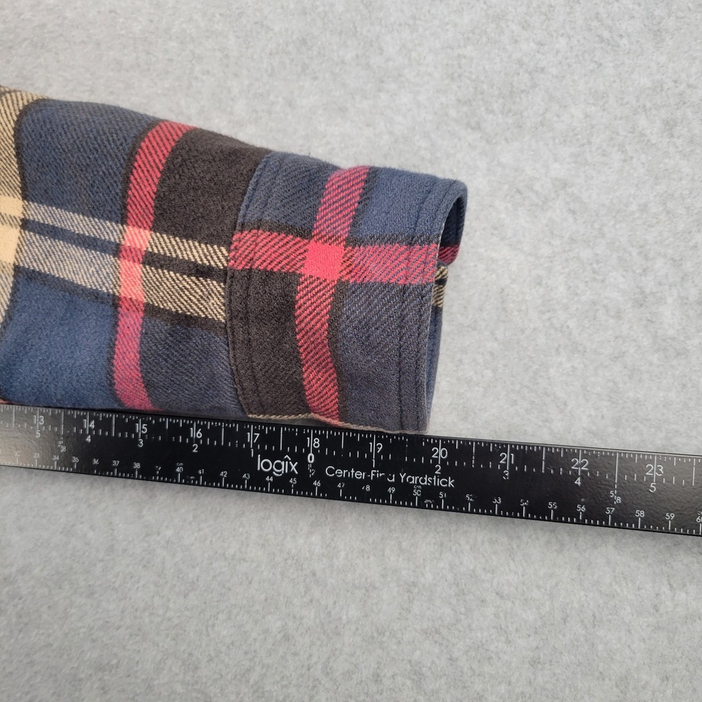 Y2K American Eagle Mens‎ Flannel Shirt Jacket Lined Corduroy Collar Lined Size M - Picture 6 of 8